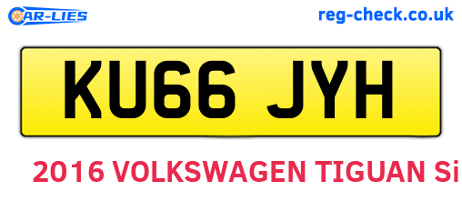 KU66JYH are the vehicle registration plates.