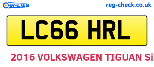 LC66HRL are the vehicle registration plates.