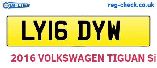 LY16DYW are the vehicle registration plates.