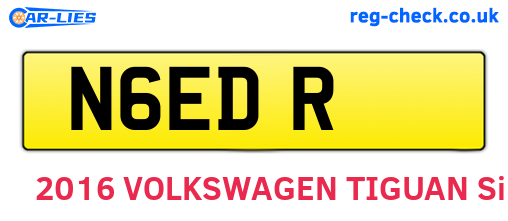 N6EDR are the vehicle registration plates.
