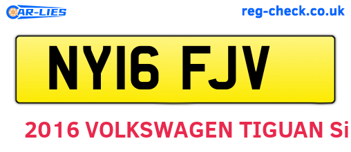 NY16FJV are the vehicle registration plates.