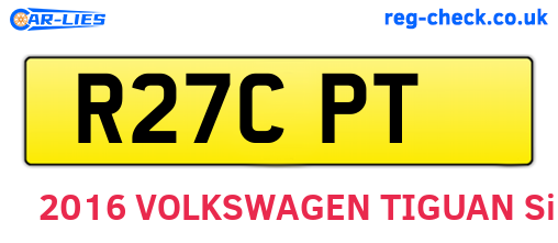 R27CPT are the vehicle registration plates.