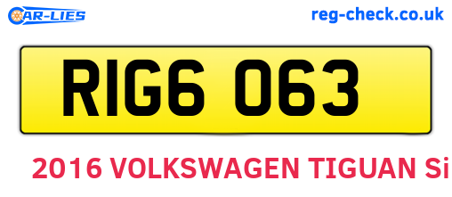 RIG6063 are the vehicle registration plates.