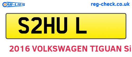S2HUL are the vehicle registration plates.