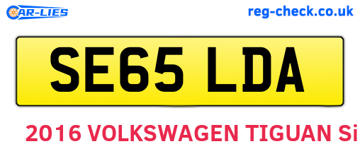 SE65LDA are the vehicle registration plates.
