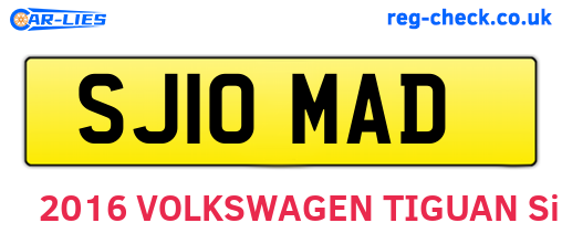 SJ10MAD are the vehicle registration plates.