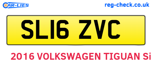 SL16ZVC are the vehicle registration plates.