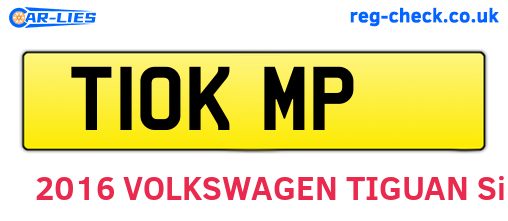 T10KMP are the vehicle registration plates.