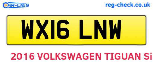 WX16LNW are the vehicle registration plates.