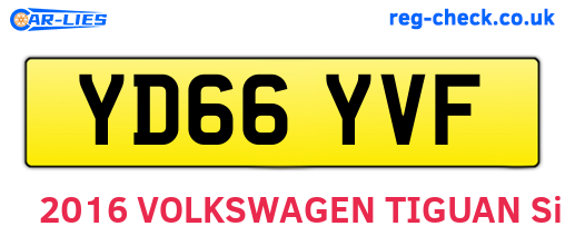 YD66YVF are the vehicle registration plates.