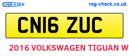 CN16ZUC are the vehicle registration plates.