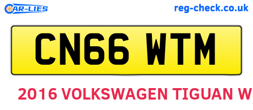 CN66WTM are the vehicle registration plates.
