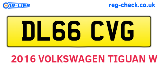 DL66CVG are the vehicle registration plates.