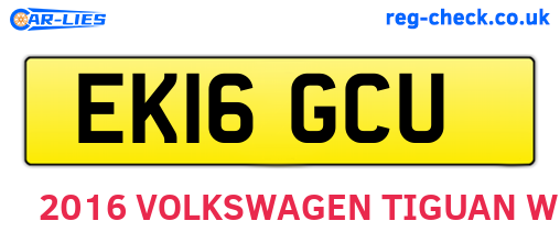 EK16GCU are the vehicle registration plates.