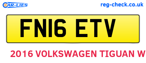 FN16ETV are the vehicle registration plates.