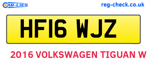 HF16WJZ are the vehicle registration plates.