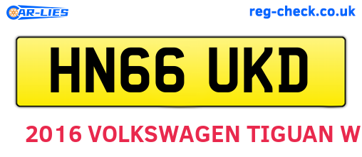 HN66UKD are the vehicle registration plates.