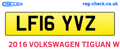 LF16YVZ are the vehicle registration plates.