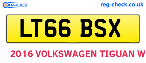 LT66BSX are the vehicle registration plates.
