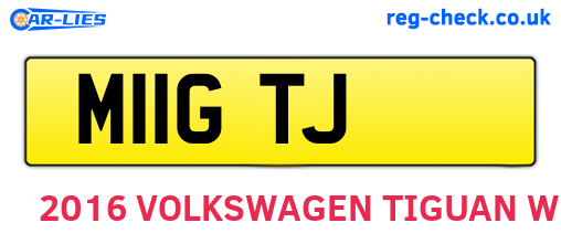 M11GTJ are the vehicle registration plates.