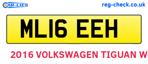 ML16EEH are the vehicle registration plates.