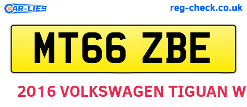 MT66ZBE are the vehicle registration plates.