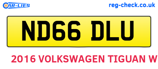ND66DLU are the vehicle registration plates.