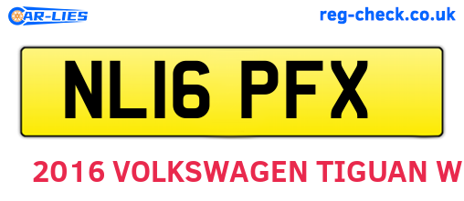 NL16PFX are the vehicle registration plates.