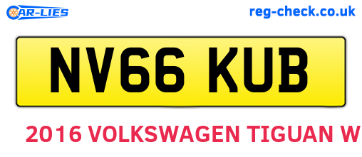 NV66KUB are the vehicle registration plates.