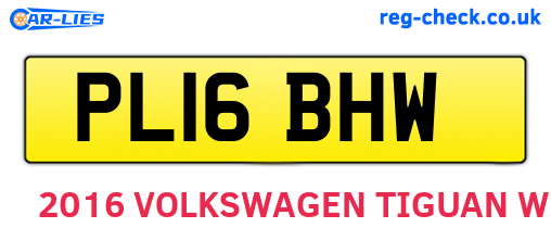 PL16BHW are the vehicle registration plates.