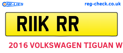 R11KRR are the vehicle registration plates.