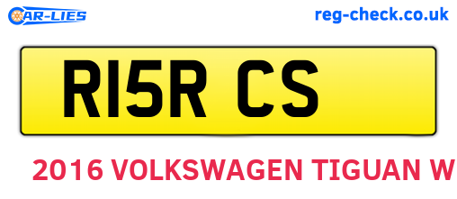R15RCS are the vehicle registration plates.