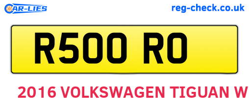 R50ORO are the vehicle registration plates.