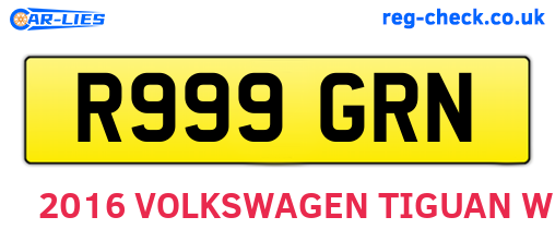 R999GRN are the vehicle registration plates.