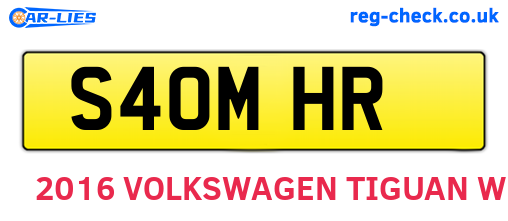 S40MHR are the vehicle registration plates.