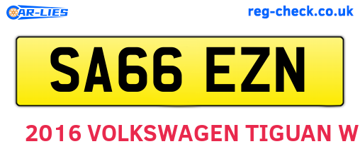 SA66EZN are the vehicle registration plates.