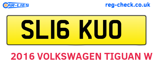 SL16KUO are the vehicle registration plates.