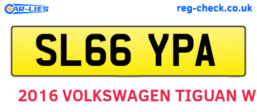 SL66YPA are the vehicle registration plates.