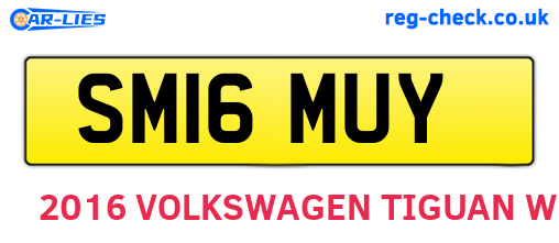 SM16MUY are the vehicle registration plates.