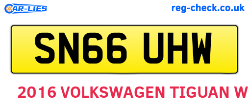 SN66UHW are the vehicle registration plates.