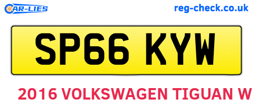 SP66KYW are the vehicle registration plates.