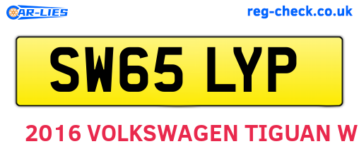 SW65LYP are the vehicle registration plates.