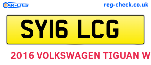 SY16LCG are the vehicle registration plates.