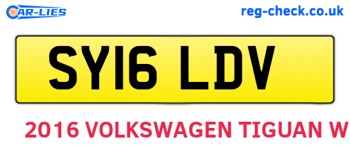 SY16LDV are the vehicle registration plates.