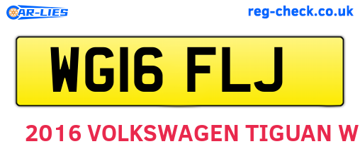 WG16FLJ are the vehicle registration plates.