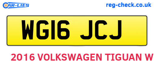 WG16JCJ are the vehicle registration plates.