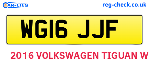 WG16JJF are the vehicle registration plates.