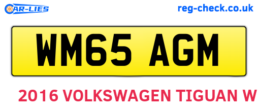 WM65AGM are the vehicle registration plates.