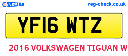 YF16WTZ are the vehicle registration plates.