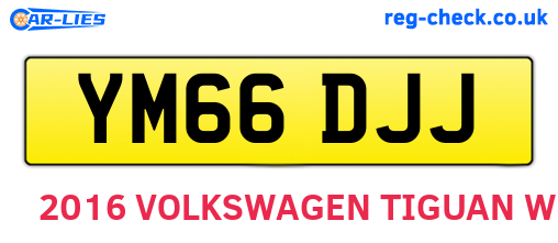 YM66DJJ are the vehicle registration plates.